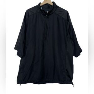 Pinseeker Performance Golf Black Half Zip Short Sleeve Lightweight Jacket Sz. XL